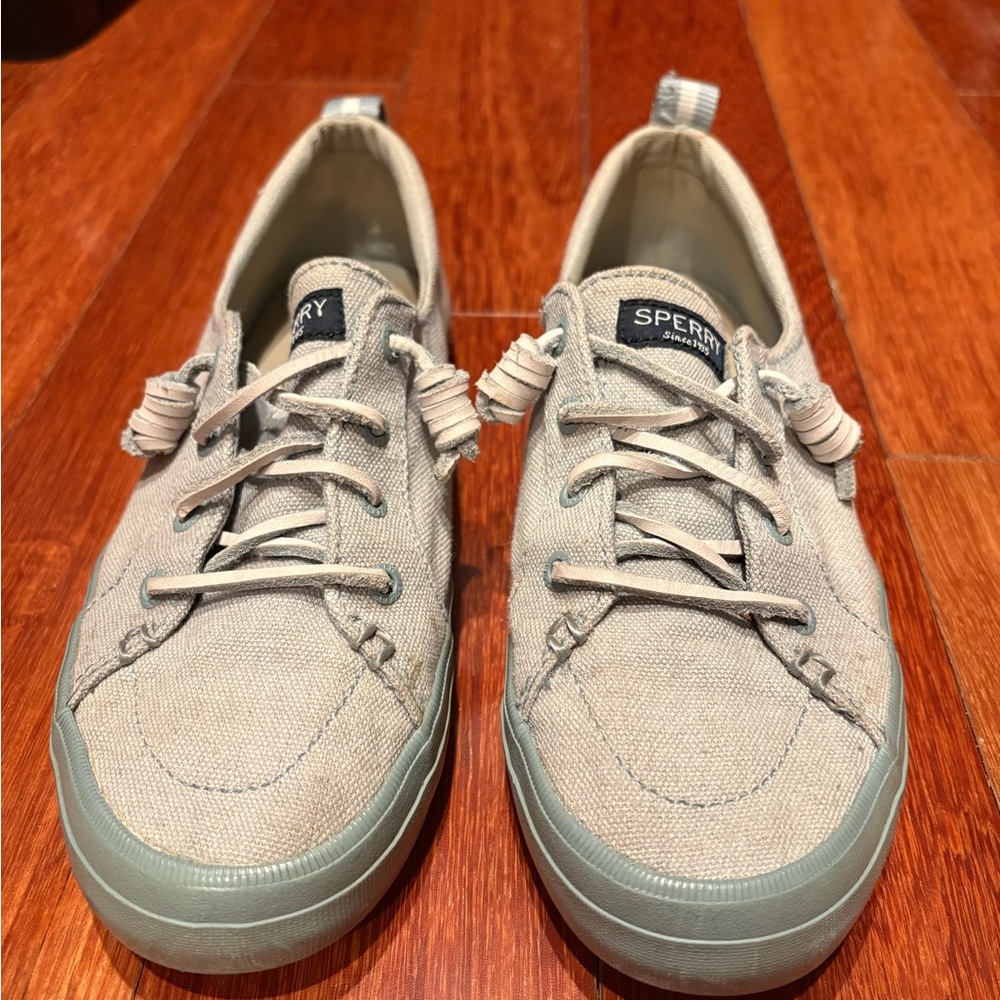 Sperry Women’s Casual Canvas Sneakers in Light Blue. Size 7